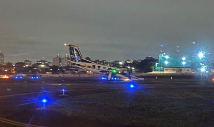 Imagem de destaque do post: Pousos e decolagens são suspensos em Congonhas após aeronave quebrar