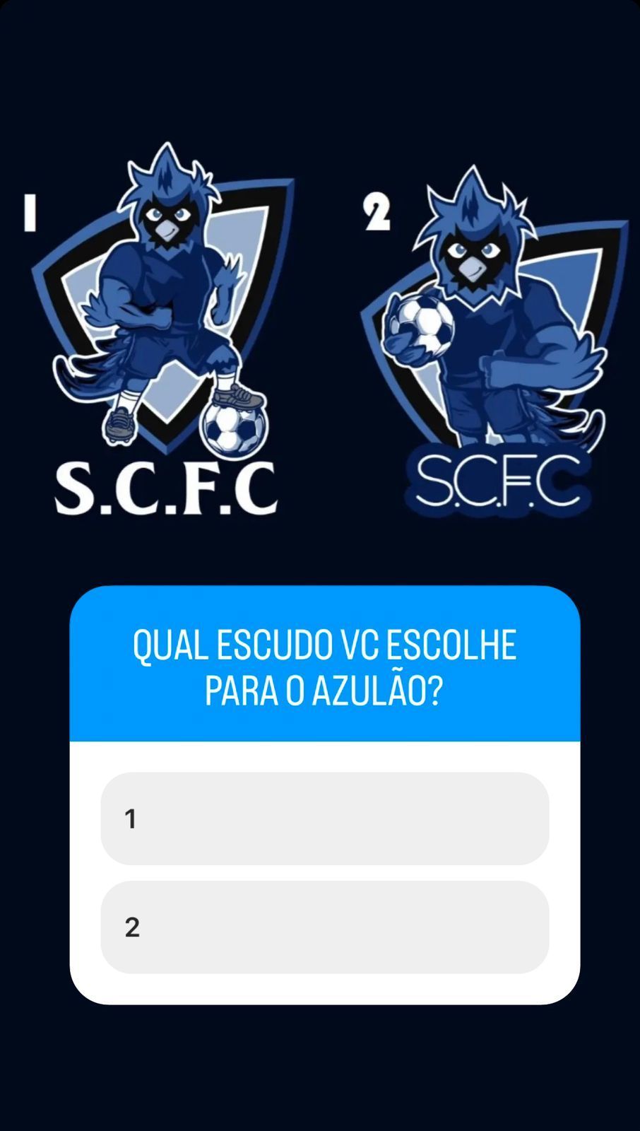 Opções de novos escudos para o São Caetano / Reprodução/Instagram São Caetano