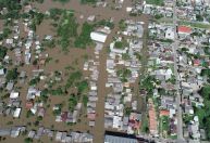 Cidade no RS fica embaixo d’água após temporais; veja imagens