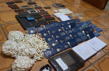 apreensões da PM em imóvel onde viviam "mulas"