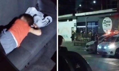 Criança é abandonada dormindo no banco de carro próximo a bar em São Paulo