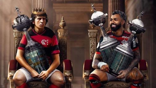 Gabigol causou polêmica com postagem que o coloca ao lado de Zico