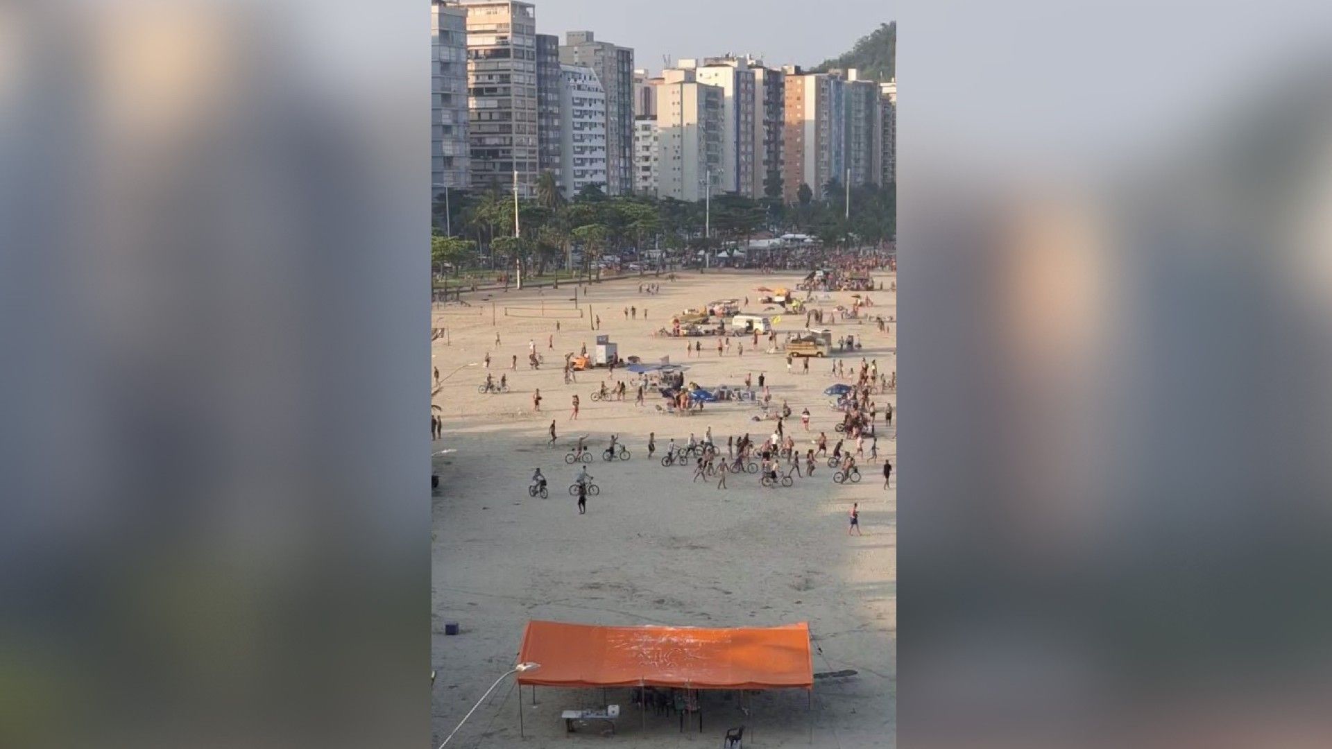Criminosos fazem arrastão em praia de São Vicente