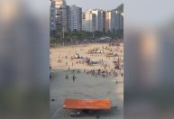 Criminosos fazem arrastão em praias de São Vicente, no litoral de São Paulo