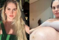 Bárbara Evans lista mudanças no corpo na reta final da gravidez e exibe barrigão