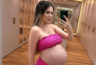Bárbara Evans dá à luz os gêmeos Álvaro e Antônio