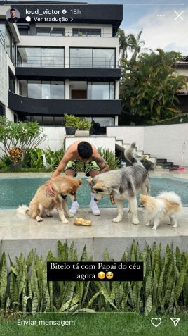 Streamer Coringa lamentou morte de seu cachorro nas redes sociais / Reprodução/Instagram