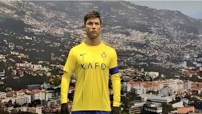 /Estátua de Cristiano Ronaldo em museu na Arábia Saudita — Foto: Reprodução