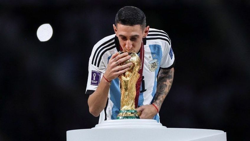 Di Maria conquistou a Copa do Mundo com a Argentina em 2022 • Reprodução/Instagram