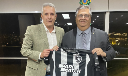 Imagem de destaque do post: “Ser botafoguense é uma emoção única”, diz Flávio Dino após novo empate do Botafogo