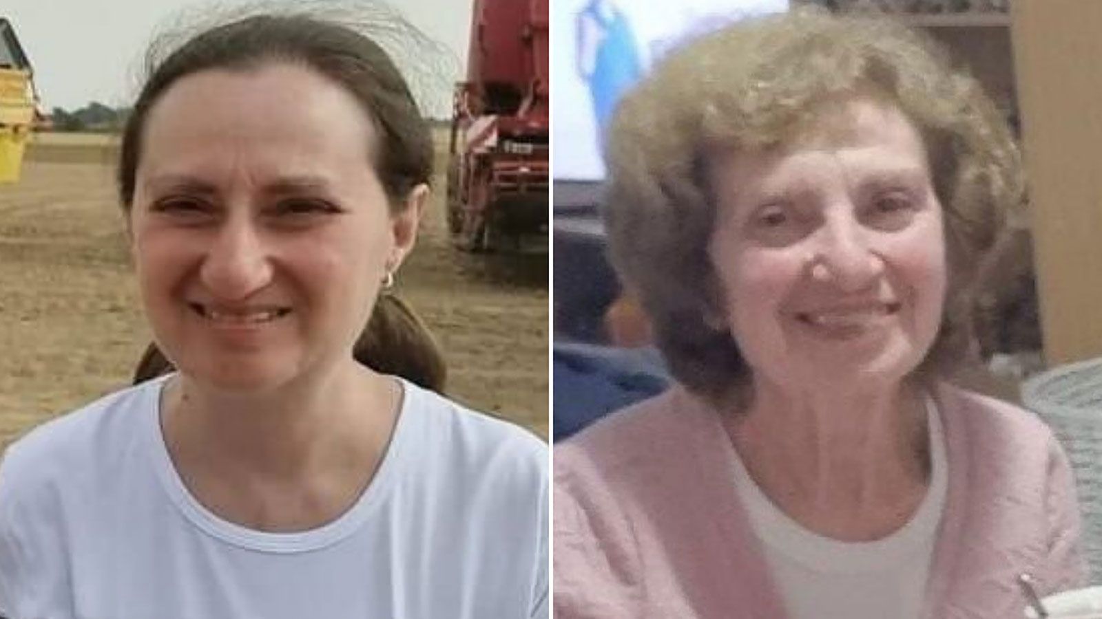 Yelena Trupanob, à esquerda, e família Irena Tati, reféns russas libertadas pelo Hamas
