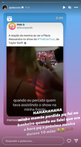 Filha de Flávia Alessandra comenta vídeo que viralizou / Reprodução/Instagram