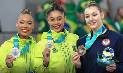 Brasil conquista ouro e prata na ginástica rítmica nos Jogos Pan-Americanos