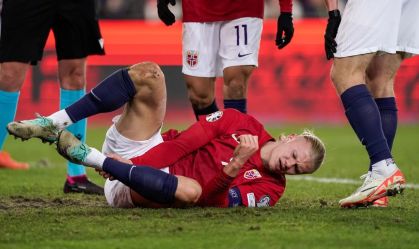 Haaland sente dores em amistoso contra Ilhas Faroe