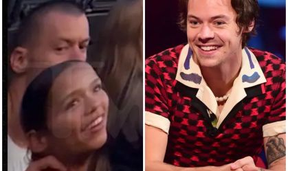 Harry Styles aparece com a cabeça raspada em show do U2, ao lado de suposta namorada