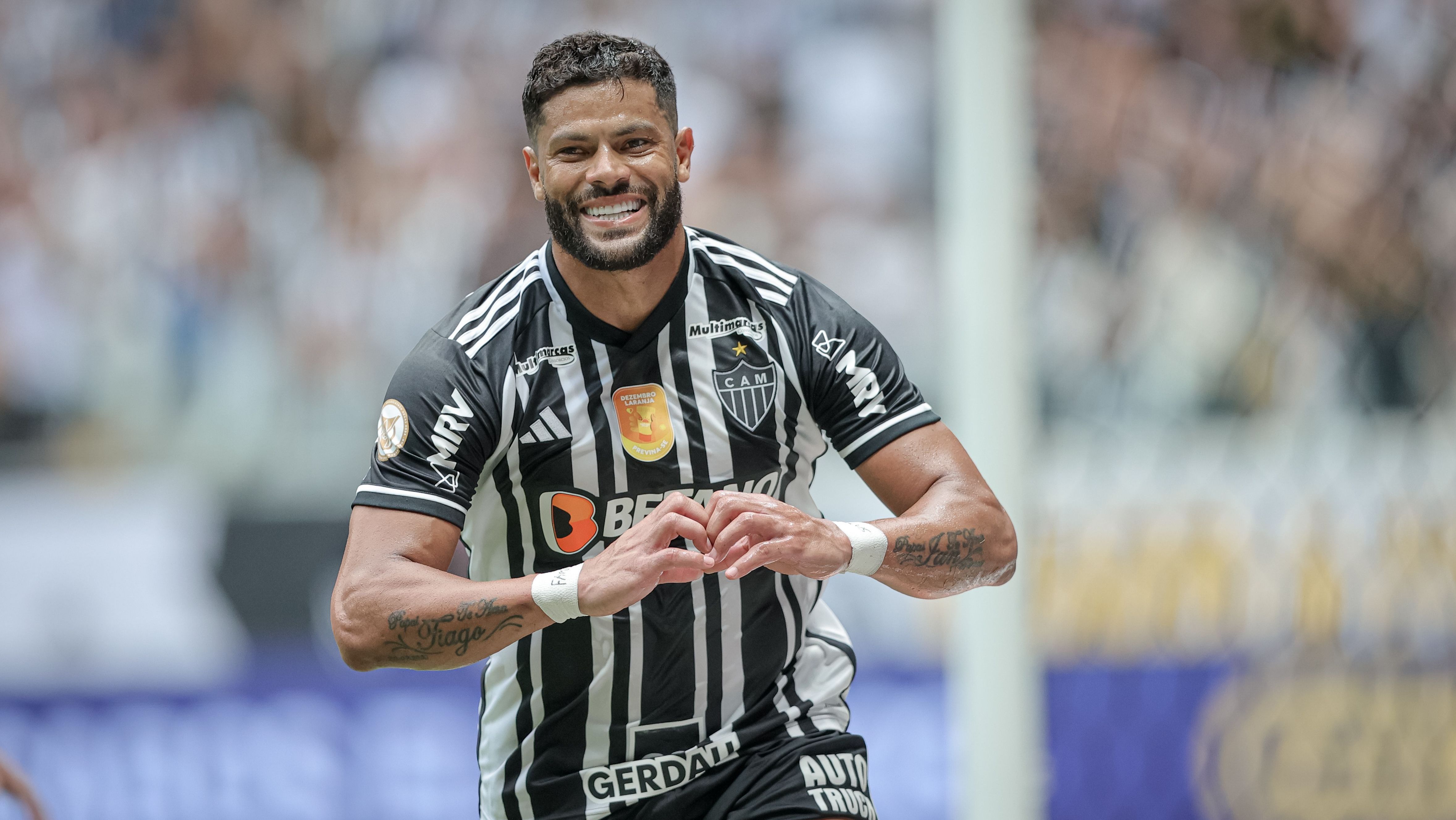 Hulk marcou o terceiro gol da vitória do Atlético-MG contra o Grêmio na Arena MRV
