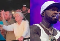 Idosa curte show de 50 Cent na plateia e vídeo viraliza nas redes sociais
