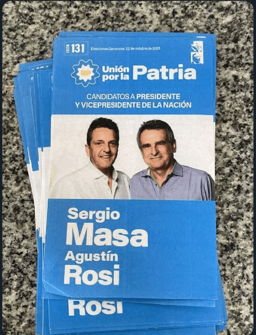 Cédula com grafia errada no sobrenome de Sergio Massa com um "s" a menos / CNN