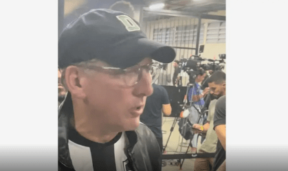 John Textor após a partida entre Botafogo e Palmeiras, no Estádio Nilton Santos