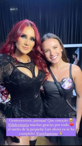 Larissa Manoela tira foto com Dulce Maria / Reprodução/Instagram