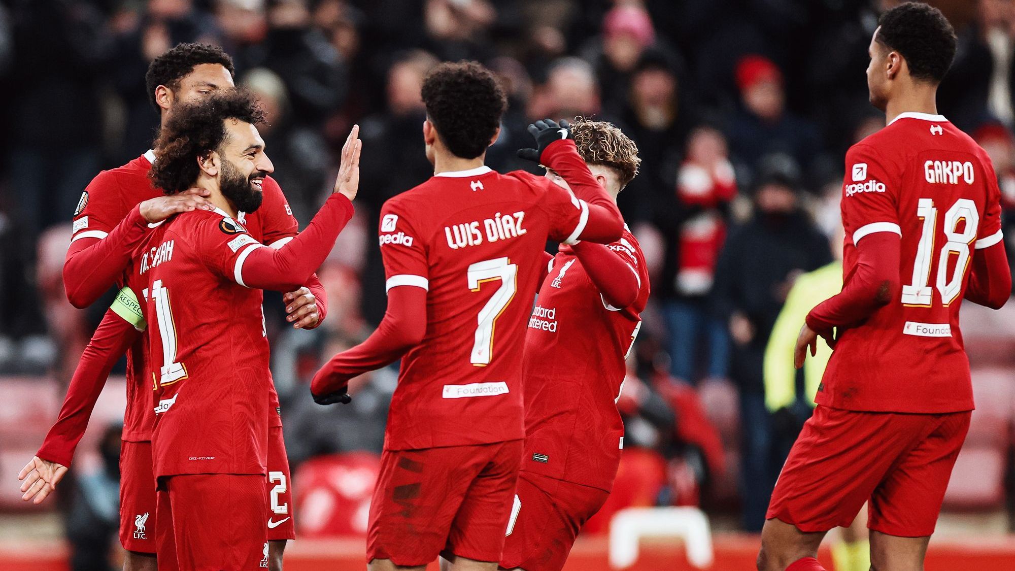 Time Liverpool comemora na Europa League