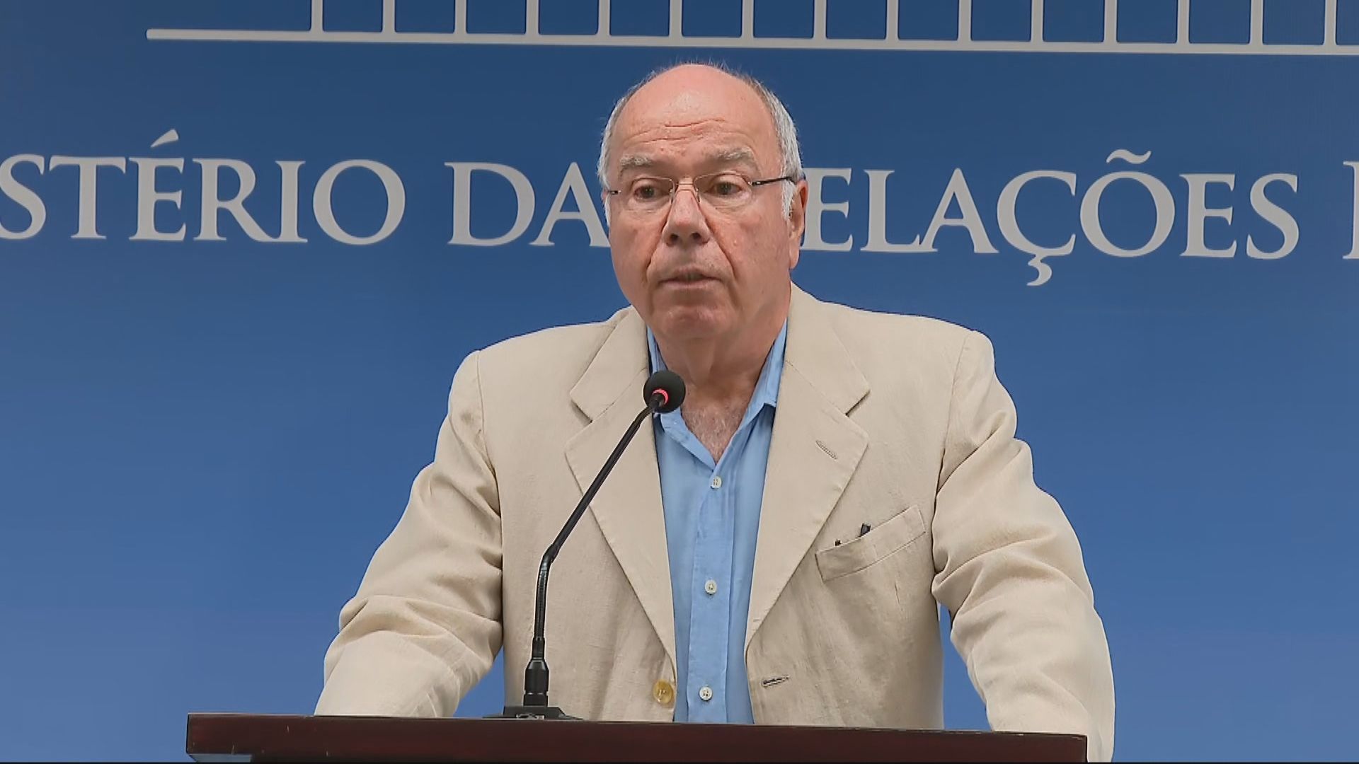 Mauro Vieira, ministro das Relações Exteriores, em entrevista coletiva