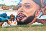 Ramon Dino recebe homenagem em muro no Acre; veja fotos