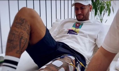 Neymar em processo de recuperação de lesão