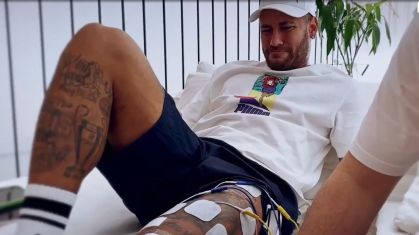 Neymar em processo de recuperação de lesão
