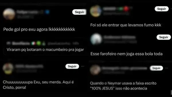 Mensagens de ódio direcionadas a Paulinho, do Galo, foram publicadas no Twitter / Reprodução/Itatiaia