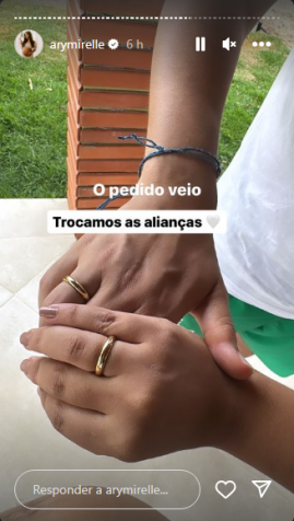 A influenciadora compartilhou as alianças que trocou com o cantor João Gomes / Reprodução/Instagram