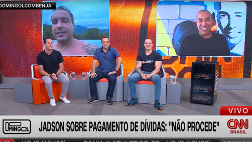 Jadson participou ao vivo do Domingol com Benja