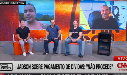 Jadson participou ao vivo do Domingol com Benja