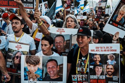 Protesto em Tel-Aviv pela libertação de reféns israelenses em poder do Hamas