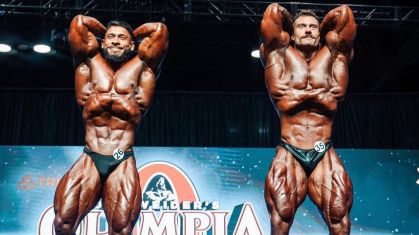 Ramon Dino e Chris Bumstead no Mr. Olympia 2023