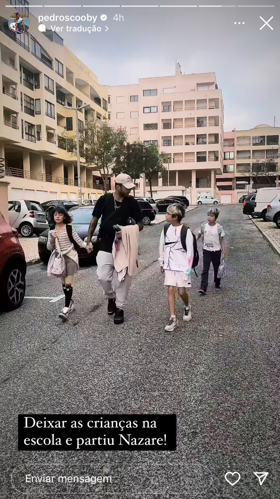 Pedro Scooby postou vídeo com os filhos de Piovani em manhã de audiência que os envolve / Reprodução/Instagram