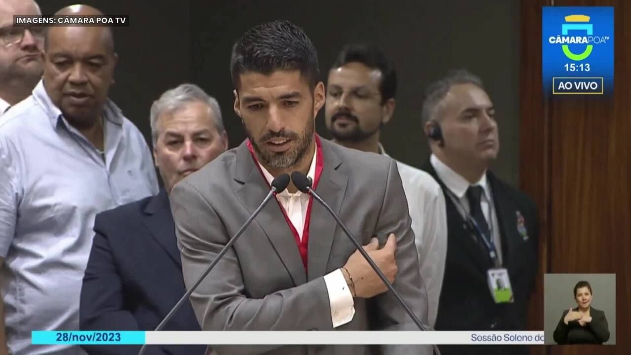 Luis Suárez é homenageado na Câmara de Vereadores do Rio Grande do Sul