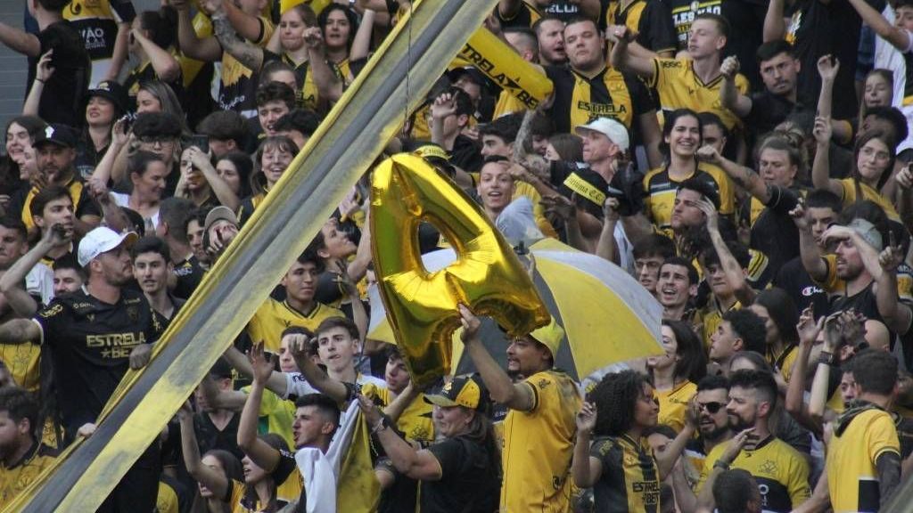 Torcida do Criciúma comemora acesso no Brasileirão