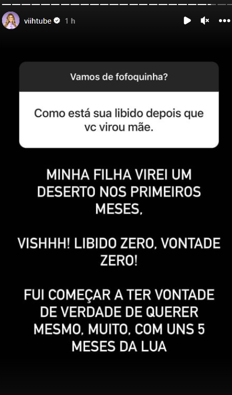 Viih Tube fala sobre desejo sexual na maternidade / Reprodução/Instagram