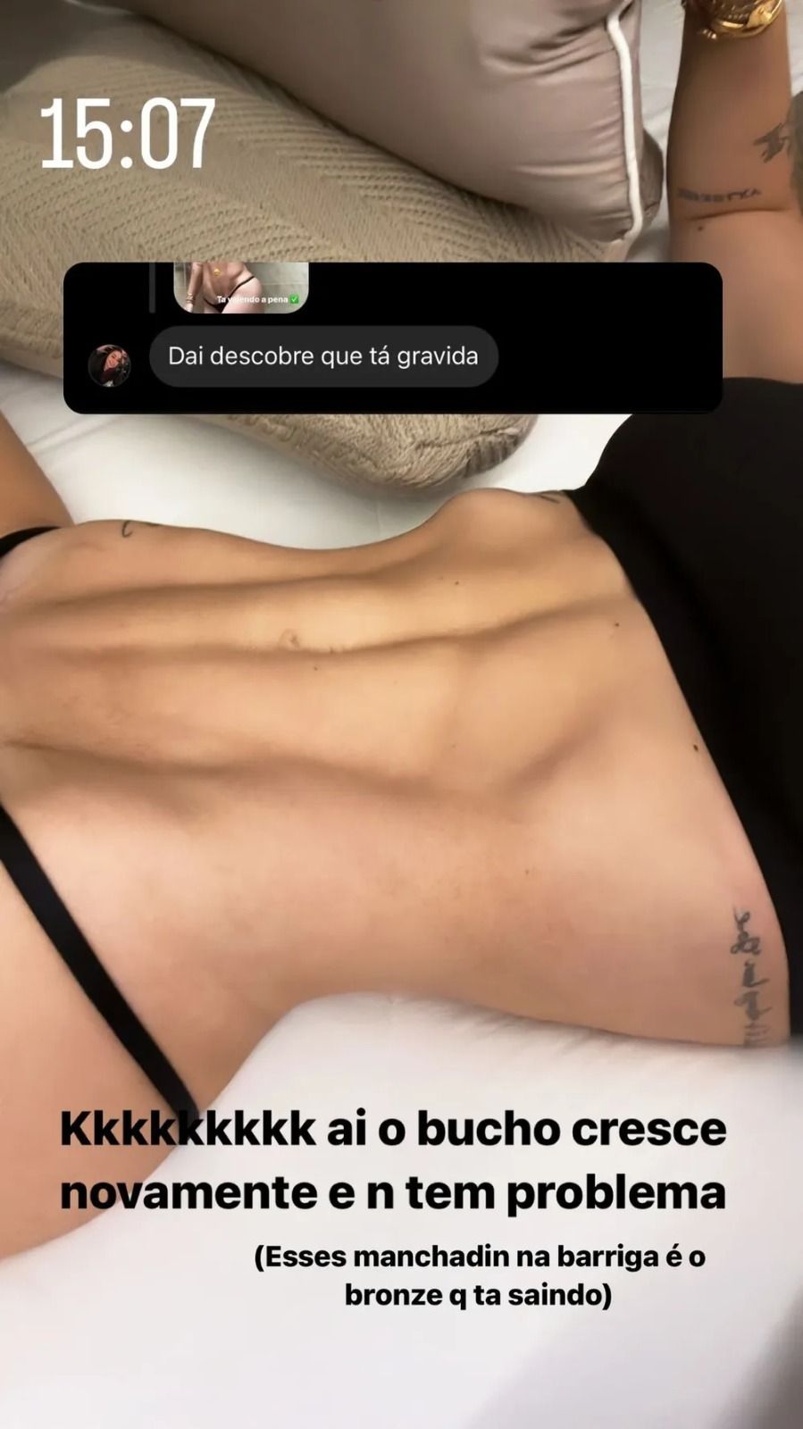 Influenciadora rebateu comentário de fã / Reprodução/Instagram