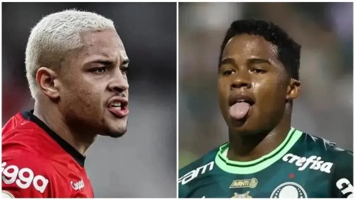 Vitor Roque e Endrick são dois dos mais promissores atacantes brasileiros