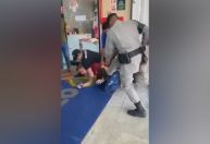 Homem é agredido por PMs e seguranças de shopping em Goiânia