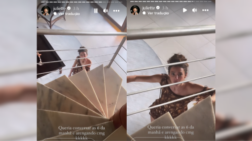 Bruna Marquezine no Story do Instagram de Juliette
