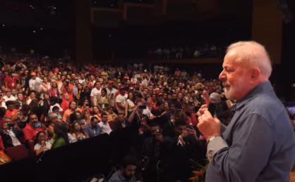 Lula discursou durante Conferência Eleitoral do PT, em Brasília
