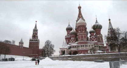 Nevasca atinge Moscou
