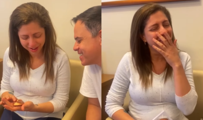 Gestante cega se emociona ao sentir rosto da filha em impressão 3D