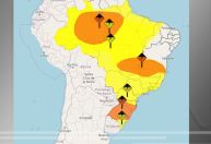 Inmet alerta para tempestades no Sul; chuvas intensas podem atingir 17 estados