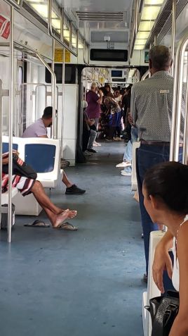 Mulher entra em trabalho de parto em trem do ramal Japeri, no Rio de Janeiro / Reprodução/Redes sociais