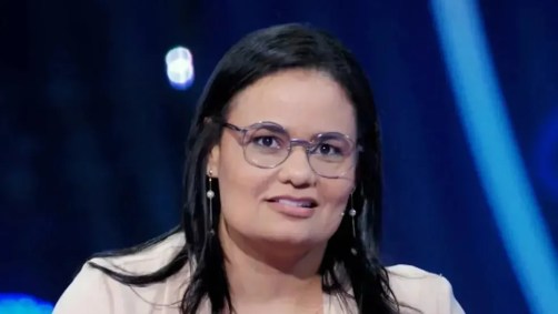 Jullie Dutra é jornalista e levou o prêmio máximo no quadro Quem Quer Ser Um Milionário do Domingão com Huck (TV Globo)