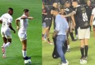 Vegetti provoca Soteldo e sobe em bola após rebaixamento do Santos